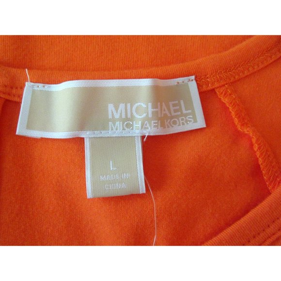 **SOLD**MICHAEL Michael Kors NWOT CLEMENTINE Stud MK Circle Shirt Dress L - Picture 5 of 12